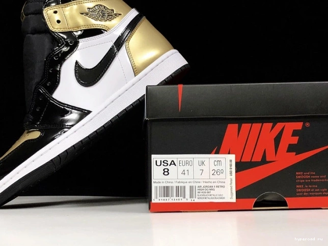 Air High 1 Toe Jordan Glod Retro 861428-007 0913